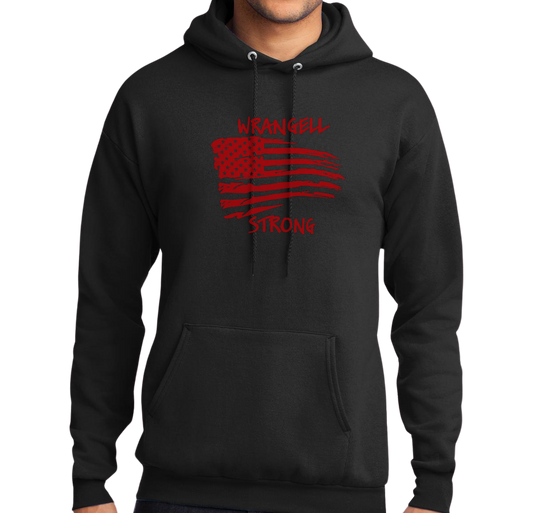 Wrangell Strong Hoodie - Distressed Stars & Bars