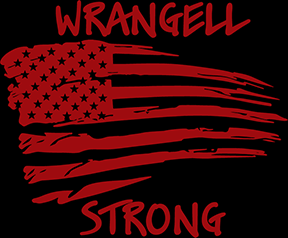 Wrangell Strong Hoodie - Distressed Stars & Bars