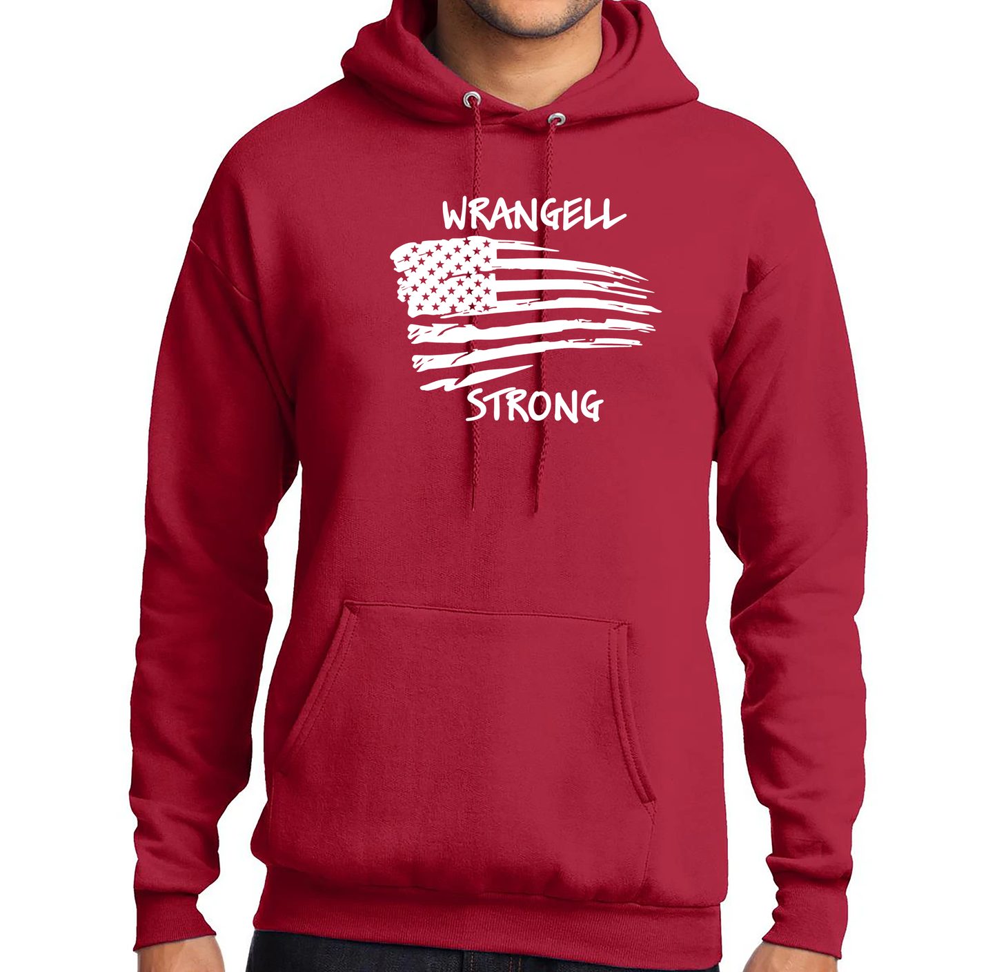 Wrangell Strong Hoodie - Distressed Stars & Bars